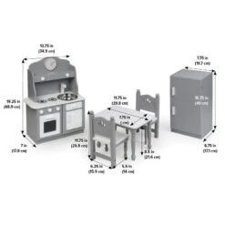 Kitchen Furniture Set For 18" Dolls - Gray/White -Doll Paradise Shop GUEST f1667802 407e 412f 9b4c 00a8422767a3