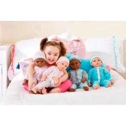 18" Sweet And Happy Baby With Blanket - Blue With Polka Dot Pajamas -Doll Paradise Shop GUEST f45b48d0 0802 4702 b757 b1b2d7200f6b