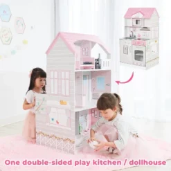 Teamson Kids 'Wonderland' Children's 2 In 1 Doll House & Play Kitchen TD-12515P -Doll Paradise Shop GUEST f536ee3b cc81 40e5 8fb6 67fca811e89f