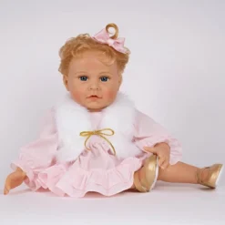 Paradise Galleries Reborn Toddler Girl Doll Lovey, 20 Inch With Medium Skin Tone, Light Blonde Hair And Blue Eyes, Made In SoftTouch Vinyl -Doll Paradise Shop GUEST fc8e5575 4da1 4f01 b586 32b6d18da57f