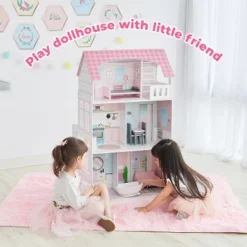 Teamson Kids 'Wonderland' Children's 2 In 1 Doll House & Play Kitchen TD-12515P -Doll Paradise Shop GUEST fe3a37f1 2d00 4e57 a0dc f4bb8c22d866
