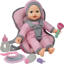 The New York Doll Collection 12 Inch Car Seat Doll Set -Doll Paradise Shop GUEST fefd19c4 ef7e 45ba ae5c e089f71abd5e